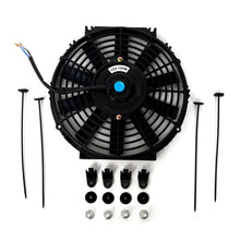 Load image into Gallery viewer, BLOX Racing Electric Slim Fan - 12in 120W - Straight Blade Black - V2
