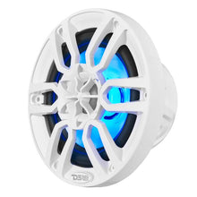 Load image into Gallery viewer, DS18 NXL Series Coaxial Marine Speaker w/ RGB Lights 6.5in 2-Way 100 Watts RMS 4 ohm White
