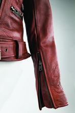 Load image into Gallery viewer, Kuryakyn Leather By River Road Arabian Spice Leather Jacket Red Womens - Small