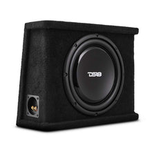 Load image into Gallery viewer, DS18 Single 12in Shallow Subwoofer and Enclosure 350 Watts RMS Sealed Black Carpet