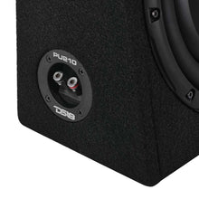 Load image into Gallery viewer, DS18 Dual 10in Shallow Enclosure w/ Subwoofer 350 Watts RMS Sealed Black Carpet