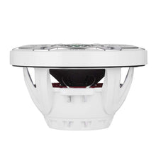 Load image into Gallery viewer, DS18 Hybrid Marine Speaker w/ Driver And RGB LEDs 8in 2-Way 350 Watts RMS 4 ohm White w/ Covers