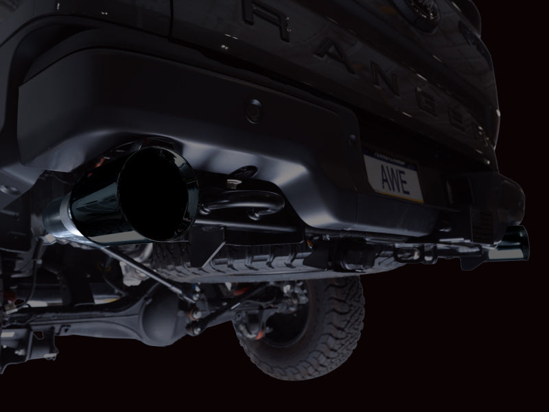 AWE 2024+ Ford Ranger Raptor 3.0L Switchpath Cat-Back Exhaust - Diamond Black Tips 3025-33306