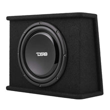 Load image into Gallery viewer, DS18 Single 12in Shallow Subwoofer and Enclosure 350 Watts RMS Amplified Sealed Black Carpet