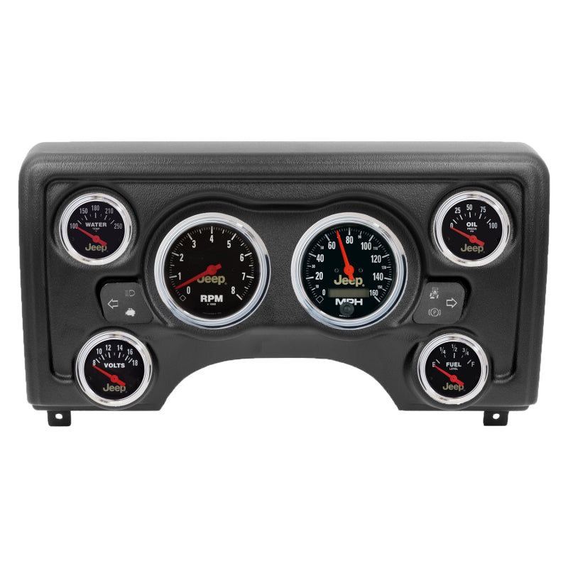 Autometer Jeep Direct Fit Dash Kit 97-06 Jeep TJ (2 x 3-3/8in. / 4 x 2-1/16in.) 90011-16