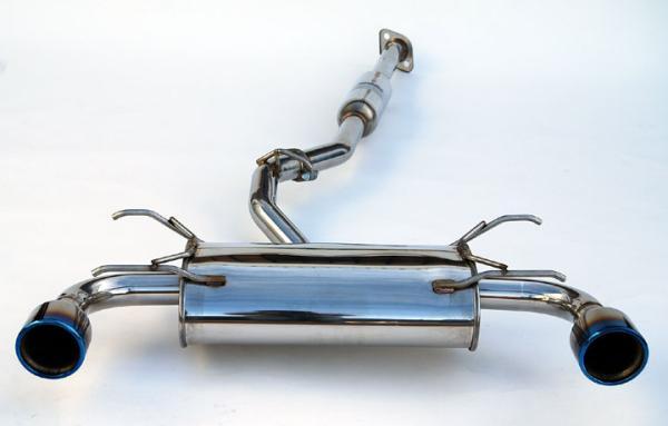 Invidia Subaru BRZ / Scion FRS Q300 w/ Rolled Titanium Tips Cat- Back Exhaust (Blue Edge) HS12SSTG3T