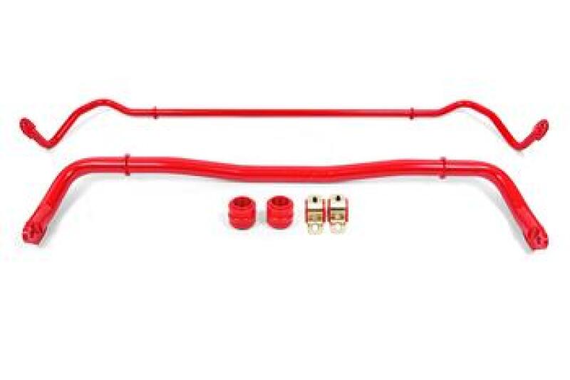BMR 08-20 Dodge Challenger Front/Rear Sway Bar Kit w/ Bushings - Red SB110R