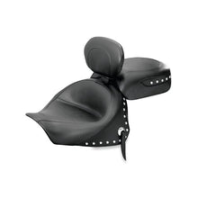 Load image into Gallery viewer, Mustang 03-08 Kawasaki Vulcan 1600 Classic,05-08 Nomad Tour 2PC Seat w/Driver Backrest Studs - Black