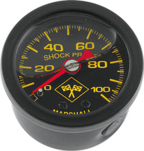 Load image into Gallery viewer, Bikers Choice 0-100 PSI Oil Pressure Gauge Black Face Black Bezel Liquid Filled Universal Custom
