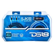 Load image into Gallery viewer, DS18 4-GA Amplifier Install Kit Advance- Blue