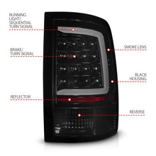 Load image into Gallery viewer, ANZO 09-18 Dodge Ram 1500 Full LED Taillights w/ Sequential Black Housing/Smoke Lens
