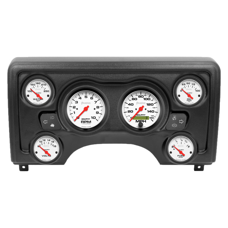 Autometer Phantom Direct Fit Dash Kit 97-06 Jeep TJ (2 x 3-3/8in. / 4 x 2-1/16in.) 90011-09