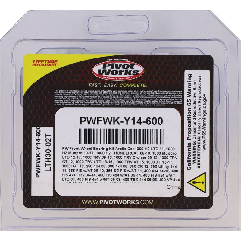 Pivot Works 2005 Arctic Cat 250 4x4 Front Wheel Bearing Kit