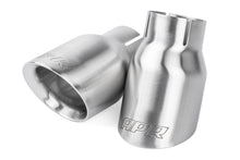 Load image into Gallery viewer, APR Double-Walled 3.5in Slash-Cut Tips - Brushed Silver - Set of 2 TPK0007