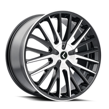 Load image into Gallery viewer, Kraze KR185 Double Down 22x8.5 / 5x115/120 BP / 38mm Offset / 74.1mm Hub Gloss Black Machined Wheel