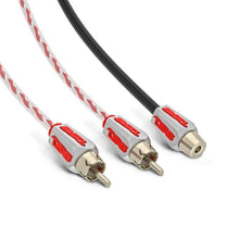 Load image into Gallery viewer, DS18 Level 3 RCA Wire Y Connector 1 Male to 2 Female Red