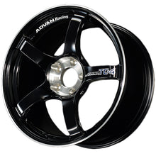Load image into Gallery viewer, Advan TC4 18x10 +35 5x114.3 Racing Gloss Black and Diamond Cut Wheel