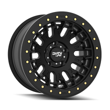 Load image into Gallery viewer, Dirty Life DT-3 17X9 5x127 -12 Offset - Satin Black w/ Simulated Beadlock
