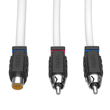 Load image into Gallery viewer, DS18 Marine Grade Tinned Copper OFC RCA Wires 1 Female to 2 Male Splitter