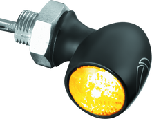 Load image into Gallery viewer, Kuryakyn Kellerman Atto Smoke Lens Amber Dark Satin Black