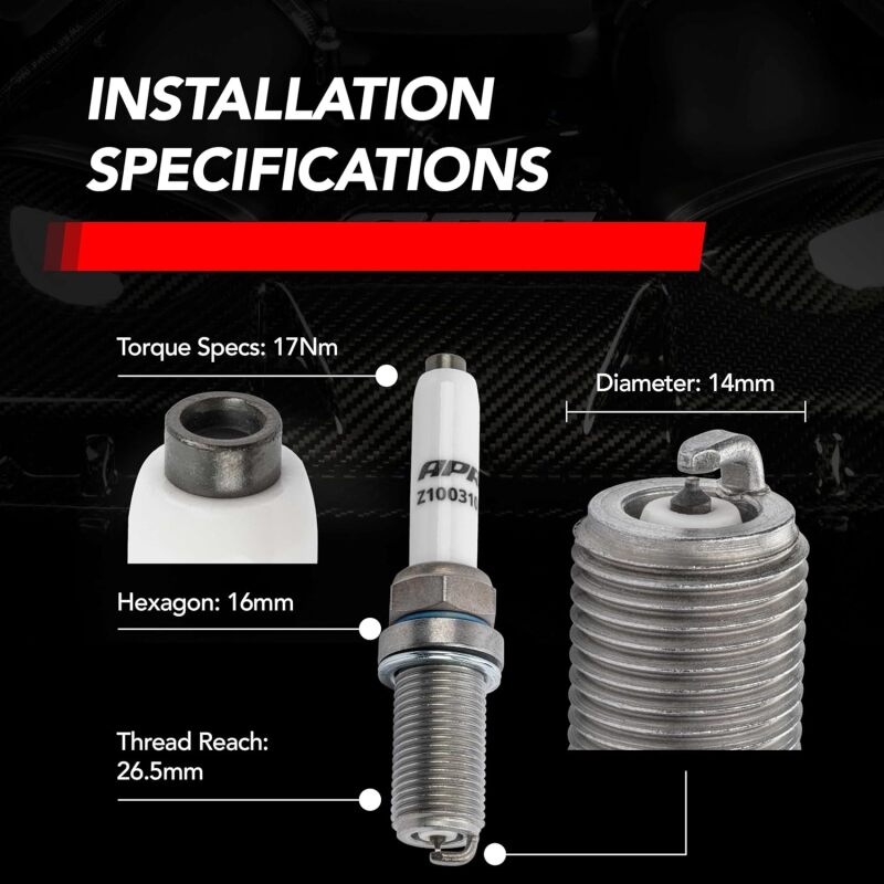 APR EA888.3/4/EA855.2/EA824 Iridium Pro Spark Plug - Heat Range 9 - 14mm x 26.5mm x 16mm - SINGLE Z1003100