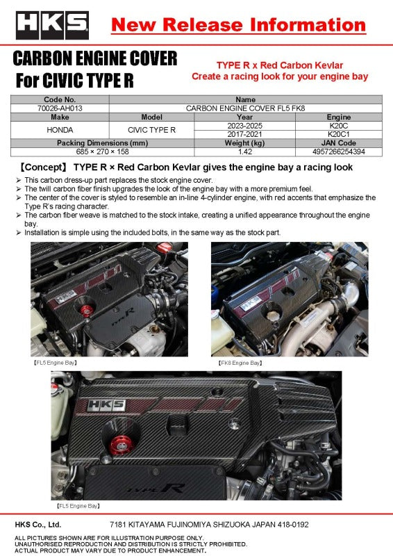 HKS DRY CARBON FUSE BOX COVER FL5 70026-AH014