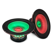 Load image into Gallery viewer, DS18 8in 275 Watts RMS 4 ohm Mid Range Loudspeaker w/ Translucent Dust Cap and Cone w/RGB LED Lights