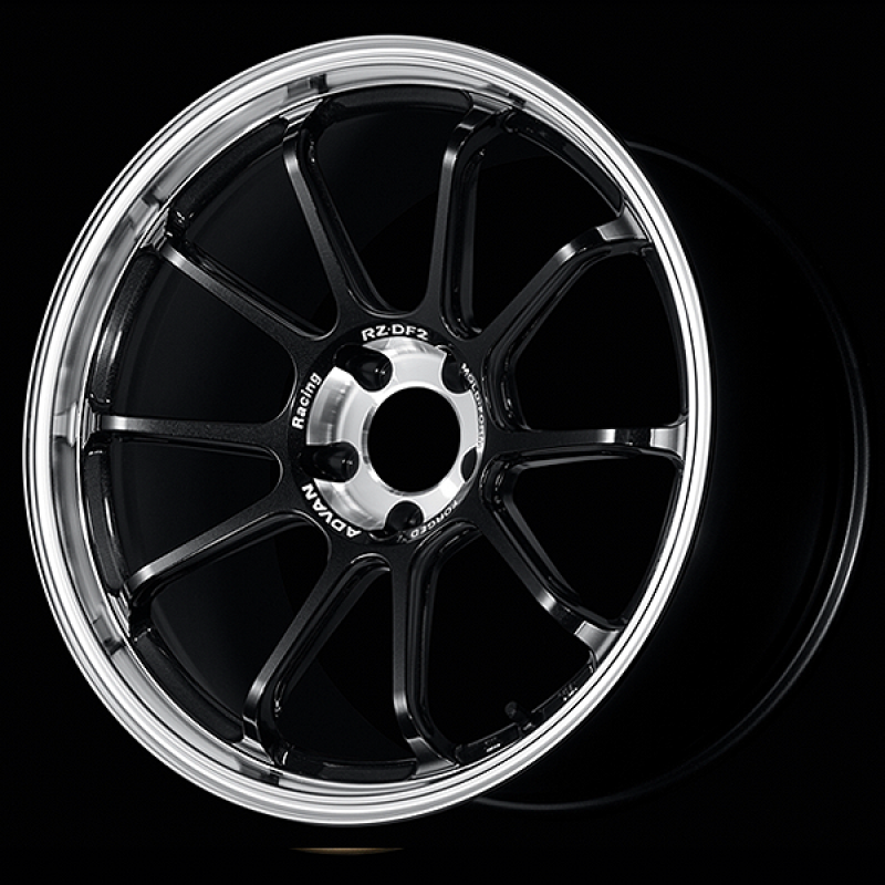 Advan RZ-DF2 20x9.0 / +38 Offset / 5x120 / 73mm Bore / Diamond Cut and Racing Titanium Black YAF0I38WDRTB