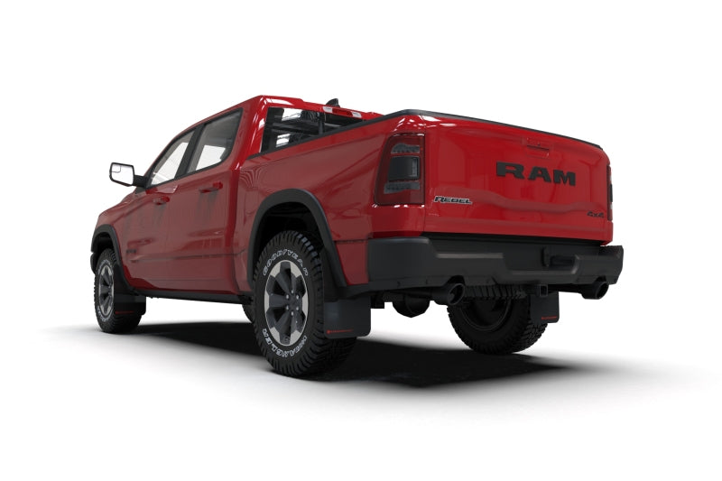 Rally Armor 19-25 Dodge Ram 1500 Rebel Black UR Mud Flap w/Metallic Black Logo