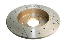 Load image into Gallery viewer, DBA 97-03 Honda Accord 3.0L Rear Drilled &amp; Slotted Rotor (w/Gold Hat)
