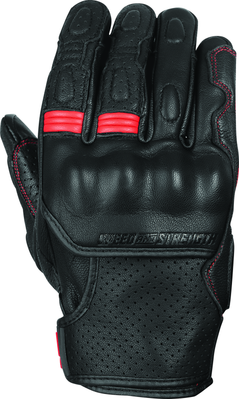 Speed and Strength Twist of Fate Leather Gloves Black/Red - XL 892323