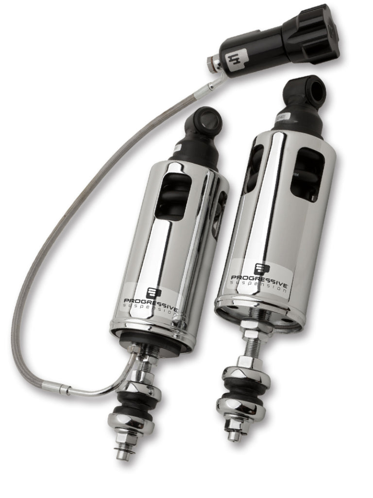 Progressive 88-99 Harley-Davidson Softail 422 Series Shocks w/RAP Heavy Duty - Chrome