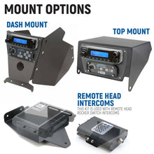 Load image into Gallery viewer, Rugged Radios Can-Am Mav X3 Comp Comm Kit w/ BT 2-Way Radio STX Stereo / G1 GMRS / Dash Mount