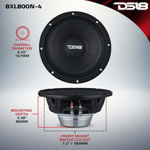 Load image into Gallery viewer, DS18 8in 400 Watts RMS 4 ohm Neodymium Mid-Range Loudspeaker