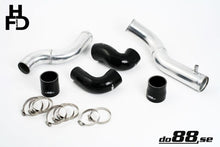 Load image into Gallery viewer, do88 Volvo 7/940 Turbo Top Connection Pipe Kit Black Hoses 3in Throttle Body
