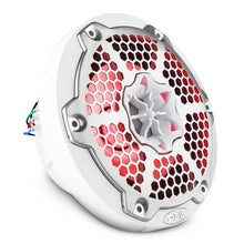 Load image into Gallery viewer, DS18 NXL-M Series Speaker w/ RGB LED Lights 6.5in 2-Way 100 Watts RMS 4 ohm White w/ Cover
