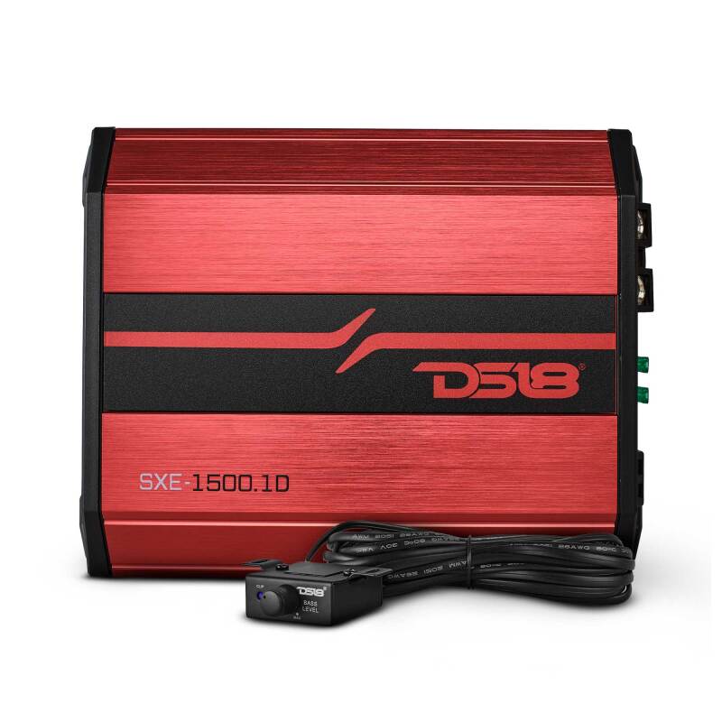 DS18 1-Channel SXE Amplifier Class D 500/1ohm 350/2ohm 200/4ohm Watts RMS- Red
