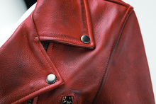 Load image into Gallery viewer, Kuryakyn Leather By River Road Arabian Spice Leather Jacket Red Womens - Small