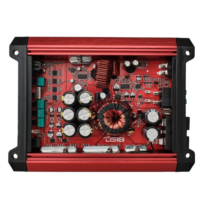 DS18 1-Channel SXE Amplifier Class D 500/1ohm 350/2ohm 200/4ohm Watts RMS- Red
