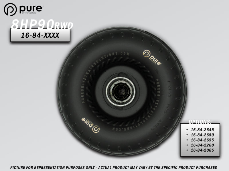 Pure Drivetrain 8HP90 High Performance Billet Race Torque Converter - 20/65 Stator - RWD