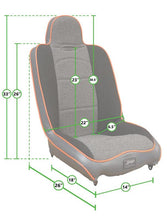 Load image into Gallery viewer, PRP Daily Driver High Back Suspension Seat- Black/Orange Vinyl