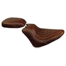 Load image into Gallery viewer, Mustang 11-13 Harley Blackline, 12-17 Slim/Slim S Tripper Solo Seat Diam Stitch - Distressed Brown