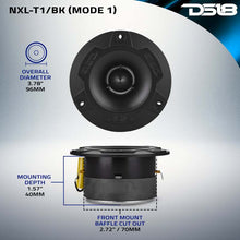 Load image into Gallery viewer, DS18 3.8in 120 Watts RMS 4 ohm 1in Aluminum Vc Super Bullet Tweeter Black