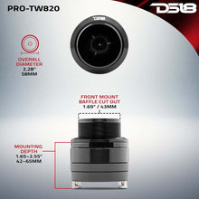 Load image into Gallery viewer, DS18 2.3in High Compression Neodymium Super Bullet Tweeter 100 Watts RMS 1.4in Aluminum VC 4 ohm