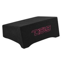 Load image into Gallery viewer, DS18 Single 10in Shallow Subwoofer and Enclosure 600 Watts RMS Downfiring Sealed Black Carpet