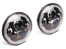Load image into Gallery viewer, Raxiom 07-18 Jeep Wrangler JK Axial 7-In LED Headlights w/ DRL Turn Signals- Black Housing (Clear)