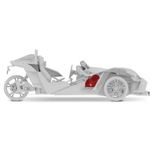 Load image into Gallery viewer, DS18 2015+ Polaris Slingshot Front Fender Dual 8in Speakers &amp; Enclosure w/ LED Lights