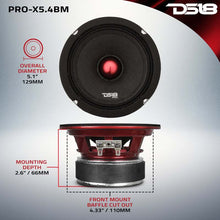 Load image into Gallery viewer, DS18 5.25in 150 Watts RMS 4 ohm Mid-Range Loudspeaker Bullet Loudspeaker