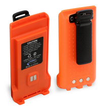 Load image into Gallery viewer, Rugged Radios GMR2 Replacement Lithium Battery w/12v Charge Port and Belt Clip Safety Orange
