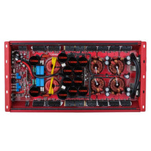 Load image into Gallery viewer, DS18 1-Channel Amp 15000 Burst/0.5ohm 8000/1ohm 4800/2ohm 2500/4ohm Watts RMS w/ Voltmeter Red